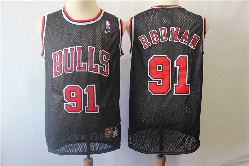 Bulls 91 Dennis Rodman Black Throwback Jersey,We sell and wholesale Bulls 91 Dennis Rodman Black Throwback Jersey on line form chian!